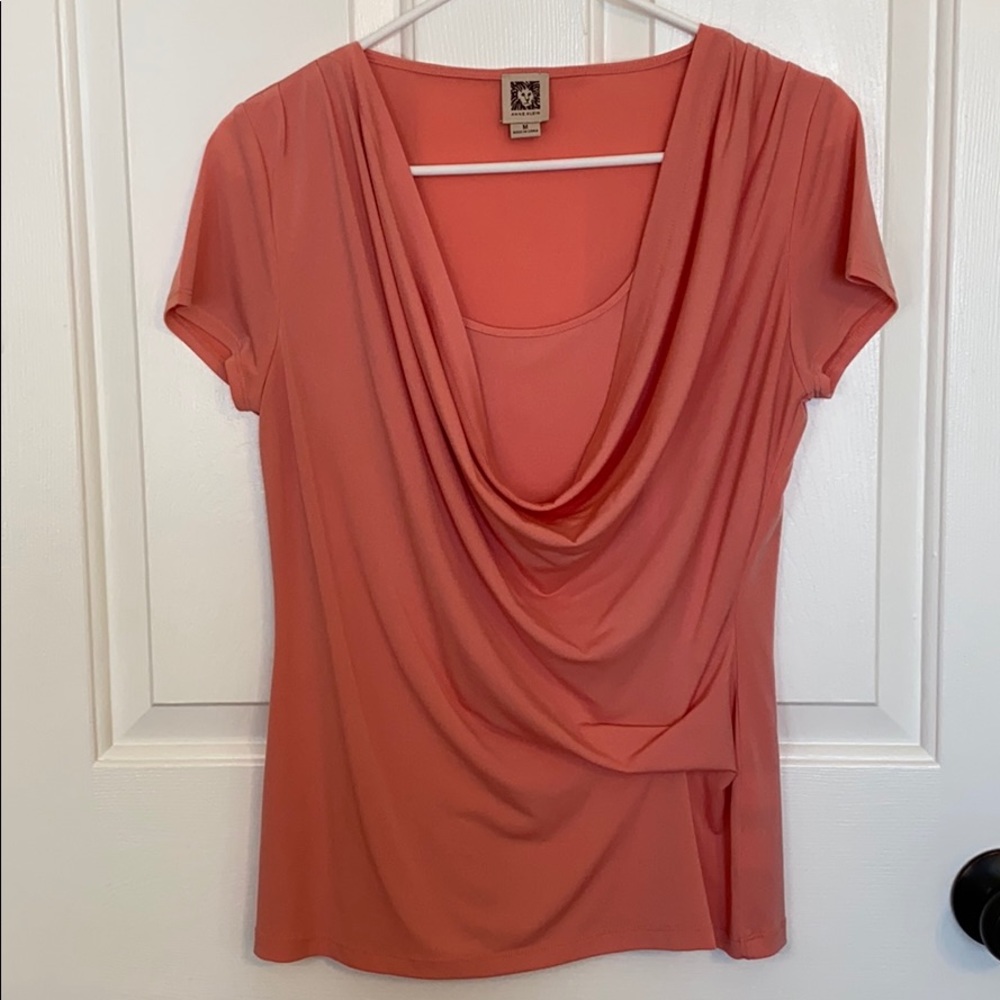 Anne Klein Pink/Peach Blouse, Size 10